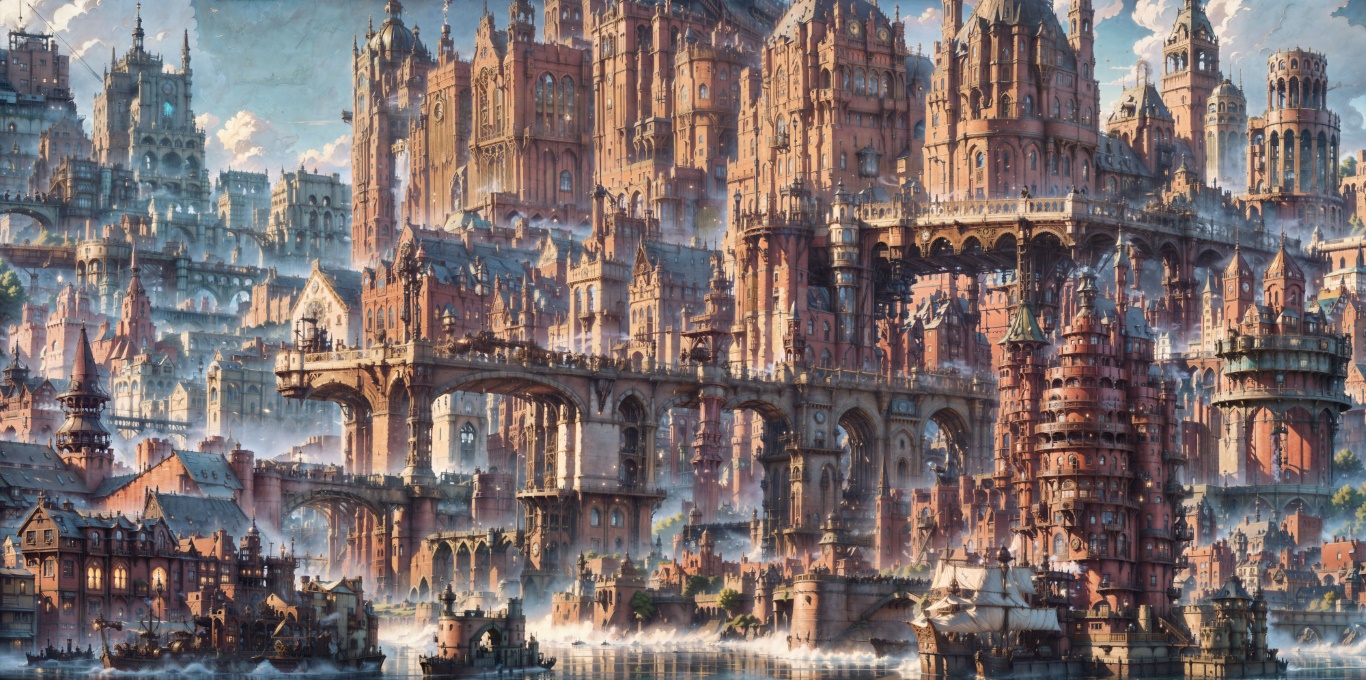 Steampunk Victorian City